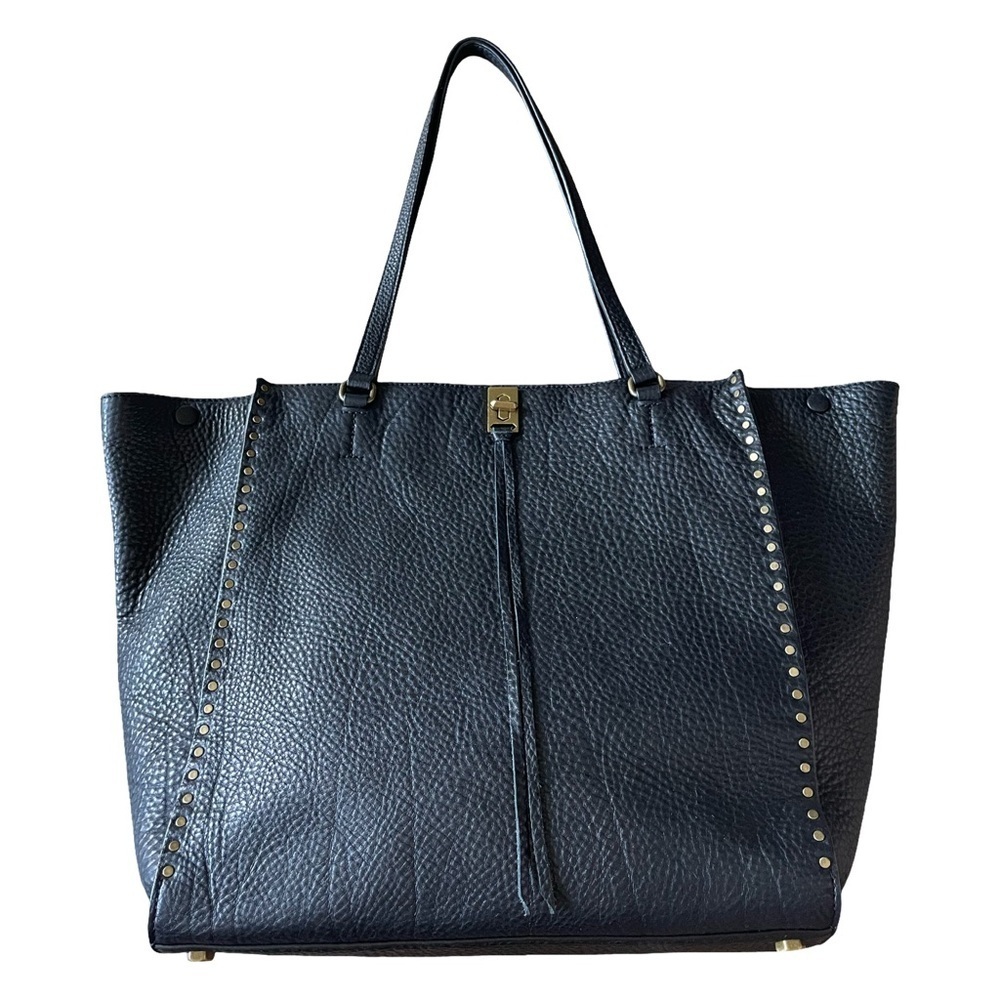 Rebecca Minkoff Darren Deep Large Black Leather Studded Tote Shoulder Bag - Picture 4 of 16